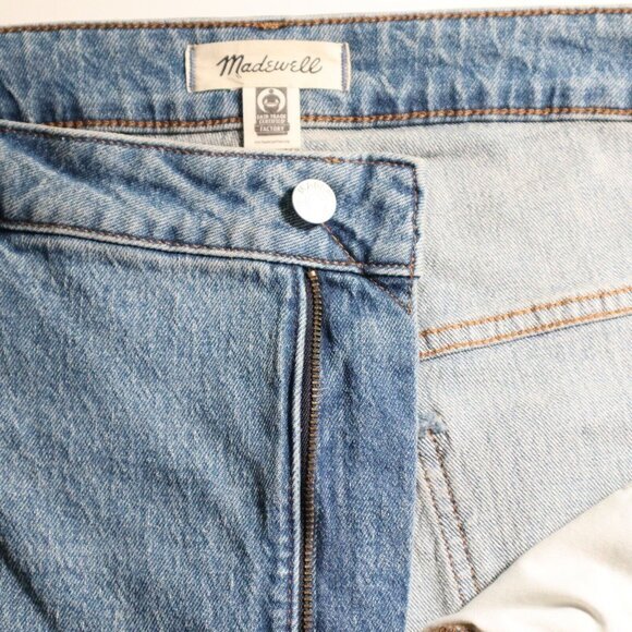 Madewell Mid-Rise Perfect Vintage Jean Womens 26W Distressed New Medium Wash - Picture 12 of 16